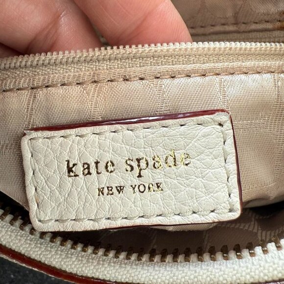 Vintage Kate Spade Cream Leather Shoulder Bag with Tassel - Picture 5 of 6